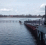 Рыбинское водохранилище ещё наполняется, а причал уже под водой. Фото - Cheremuha.Com