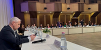 В Ярославле началась пресс-конференция губернатора Михаила Евраева | Источник: Кирилл Поверинов / 76.RU - 76.Ru